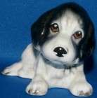 vintage sylvac laying spaniel puppy dog black white £ 24