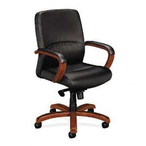  Basyx : VL880 Series Managerial Mid Back Leather Chair 