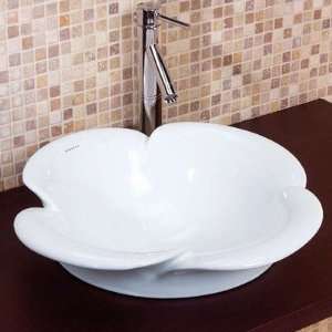  DecoLav Semi Recessed Ceramic Vessel Sink in White