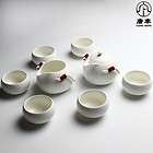 chinese Penguin DING KILN white porcelain tea set 1 tea