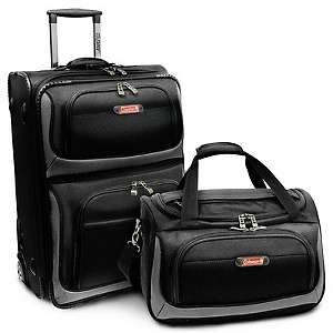 Coleman Lightweight 2 piece Carry On Luggage Set in Black 