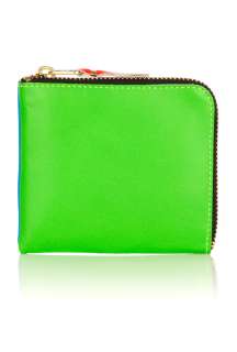 COMME des GARCONS  Blue and Green Fluro Small Coin Cash Wallet by 