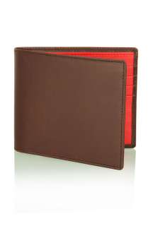 Chocolate Coin Bill Wallet by Bill Amberg   Brown   Buy Accessories 