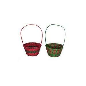   Pack of 48 Red and Green Christmas Wicker Baskets 17