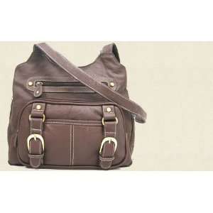  Concealed Carry Purse   BROWN Leather   Locking CCW Gun 