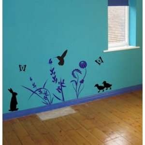 Plants and Animals Decal Sticker Wall Rabbit Butterfly Nature Ducks 