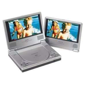   Dual Screen Audiovox D1708ES 7 Inch Portable DVD Player: Electronics