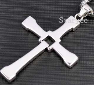   Toretto Vin Diesel 925 Fast and Furious Silver Cross Pendant  