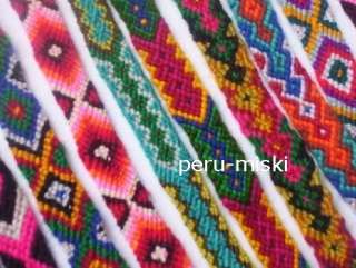 100 FRIENDSHIP BRACELETS from CUZCO, PERU   Handmade with Wool  