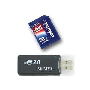  32GB 32 GB SD SDHC Class 4 PATRIOT Memory Card with USB Card 