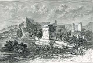 Turkey Kinik Ruins of Xanthos Roman 1885 Antique Print  