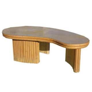 Mid Century Modern Bamboo Coffee Table  