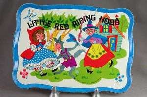 Vintage OHIO ART Toy Tin Tray Little Red Riding Hood  