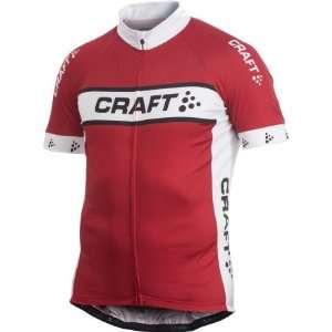 Craft Active Logo Jersey   Short Sleeve   Mens Bright Red/White/Black 