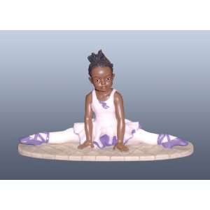  African American Figurine Sports Ballerina Splits