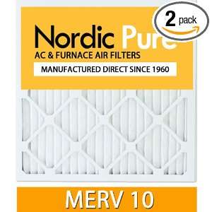   MERV 10 Pleated AC Furnace Air Filter, Box of 2