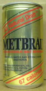 METBRAU NON ALCOHOLIC MALT BEVERAGE Beer Can NEW JERSEY  