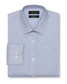   Store at  White/Blue Check Dress Shirt with Barrel Cuffs
