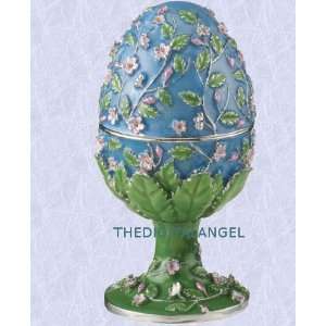  Digital Angel Garden flowers Faberge Egg Enameled new 