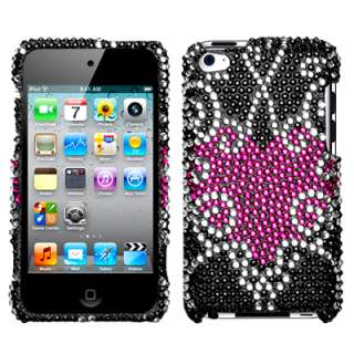 BLING Protect Cover Case 4 Apple IPOD TOUCH 4th HEART T  