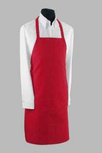 NEW COMMERCIAL RESTAURANT KITCHEN BIB APRONS RED  
