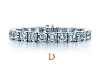 00 Carat Asscher Cut Diamond Ladies Bracelet in 18k Gold  