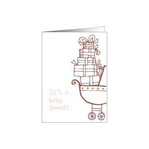 Baby Shower Invitation cards, baby carriage themed cards Card