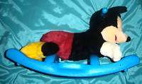 RARE MUSICAL PLUSH MICKEY MOUSE ROCKING HORSE BABY TOY  