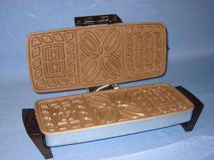   Waffle Maker baker PIZZELLE W255 GE deco Cookie Iron EXCELL!  