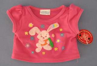 Build A Bear Workshop Pink Rainbow Bunny T Shirt NWT  