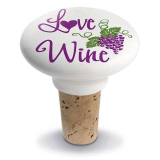 Love Wine Ceramic Wine Bottle Stopper  