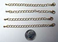 Yellow Gold pltd necklace chain extenders findings with lobsterclaw 