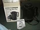 west bend hot pot w box euc 2 5 cup black heat and server portable 