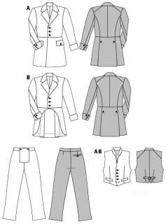   Victorian era Jacket, Vest & Pants   Burda 2767 Sewing Pattern 34 50