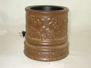 ELECTRIC LARGE JAR CANDLE WARMER RUSTIC BROWN CCRB for Beanpod 