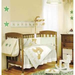  Baby Crib Bedding Set Boy Girl Cuddly Bear Green Crib Bedding 
