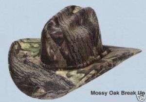 Mossy Oak Camo~COWBOY HAT~Western Camoflage Hunting Ted  