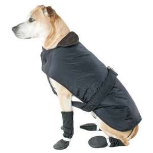  Belted Dog Coat in Black Dog Length (Collar to Base of 