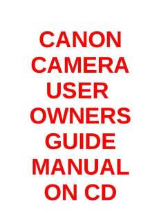CANON EOS 40D CAMERA USER / OWNERS GUIDE / MANUAL ON CD  