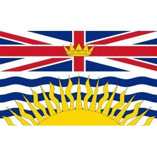 British Columbia Flag Sheet of 21 Personalised Glossy Stickers or 