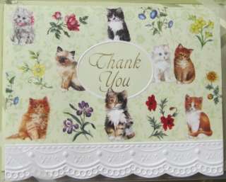 Carol Wilson China Kittens Blank Boxed Thank You Cards 8 Ct. TYG144 