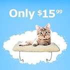 Cat Window Perch Indoor Kitty Bed Shelf Kitten Fleece Seat Furniture