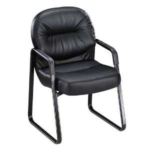   Base Guest Chair, 23 1/4x27 3/4x36,Leather,Black