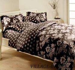 FRENCH PROVENCIAL BROWN FLORAL QUEEN DUVET COVER SET  