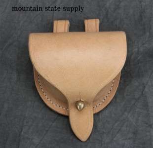 Civil War Natural Leather Musket Rifle Percussion Cap Pouch 