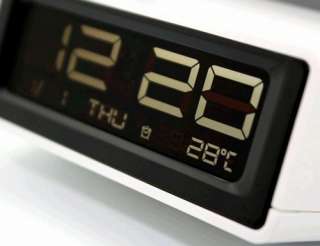   Digital LED Snooze Weather Alarm Clock LCD Night Light Table Clock