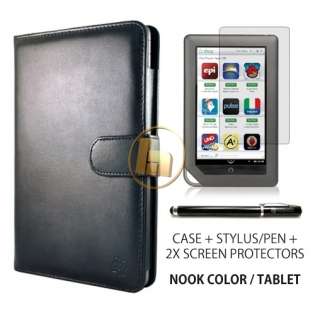   Cover + Stylus/Pen + 2x Screen Protectors for Nook Color / Nook Tablet