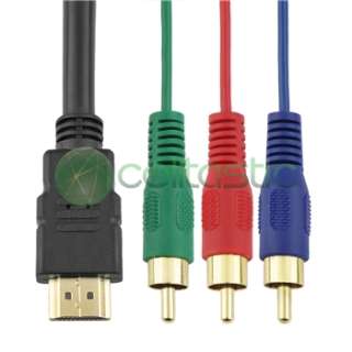 feet New HDMI To 3RCA 3 RCA Video Component Convert Adapter Cable 
