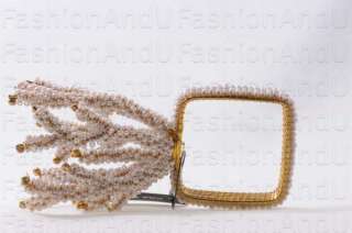 Kim Seybert Pearl Gold Coral Branch Napkin Ring 4  