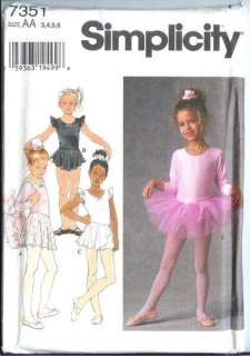 OOP Sewing Pattern for Girls Childs Dance Costume Dancer Leotard 
